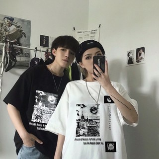 ÁO THUN UNISEX IN HÌNH ÂM DƯƠNG ĐỘC LẠ HÀNG FREESIZE FORM RỘNG PHONG CÁCH HIPHOP CỰC CHẤT