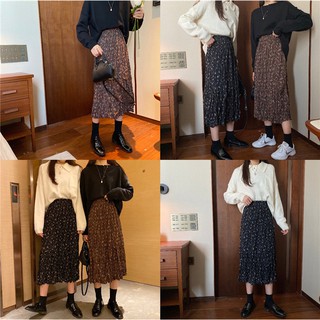 Chân váy MIDI họa tiết hoa [ORDER]