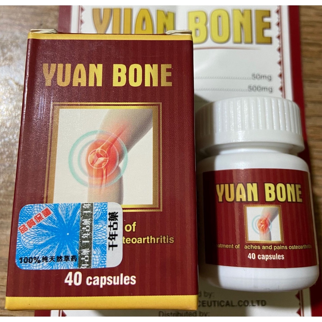 Xương khớp Yuan Bone chính hãng Malaysia Lọ 40 viên - Giảm đau xương khớp hiệu quả