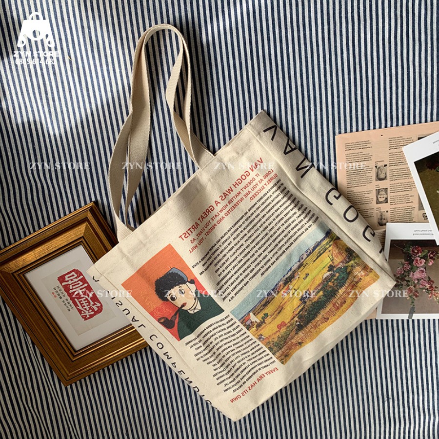 Túi tote 🎒FREESHIP🎒túi vải tote canvas phong cách vintage mẫu mới nhất 2022