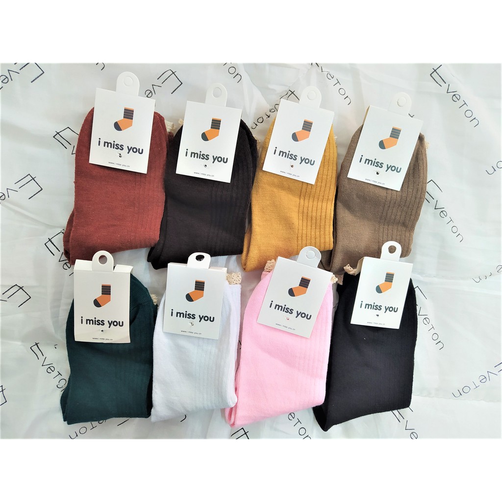 Tất ren nữ - Vớ bèo ren cổ cao phong cách tất vintage Hàn Quốc, hàng chính hãng có mác