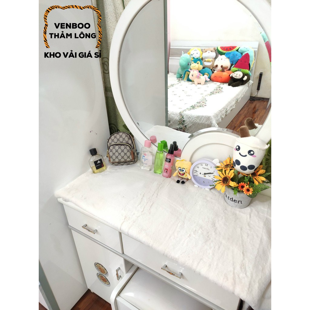 🌟 THẢM LÔNG THỎ KEM VANI | CHỤP HÌNH, Decor, TRẢI BÀN TRANG ĐIỂM | BigBuy360 - bigbuy360.vn