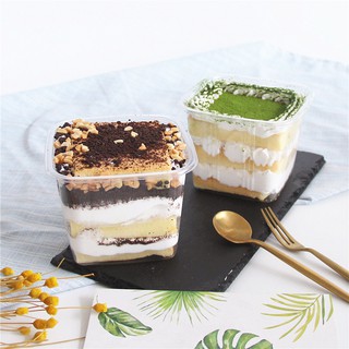Hộp Nhựa Vuông Đựng Bánh Lạnh, Bánh Mousse, Tiramisu