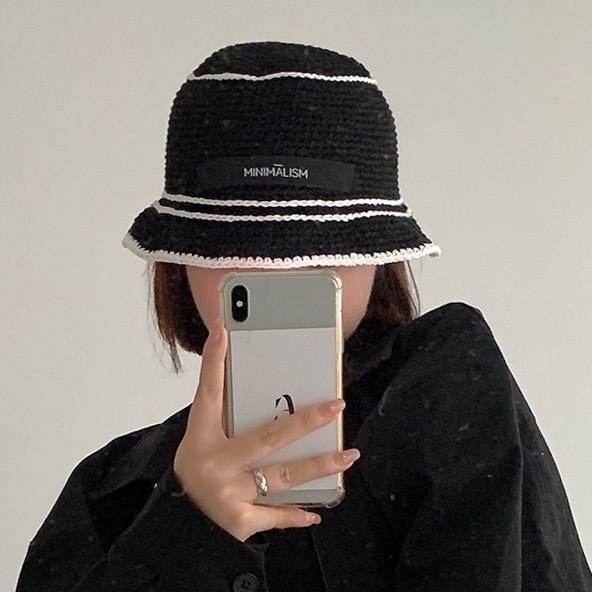 Mũ Bucket Đan Tay Phong Cách Hàn Quốc Cho Nam Nữ