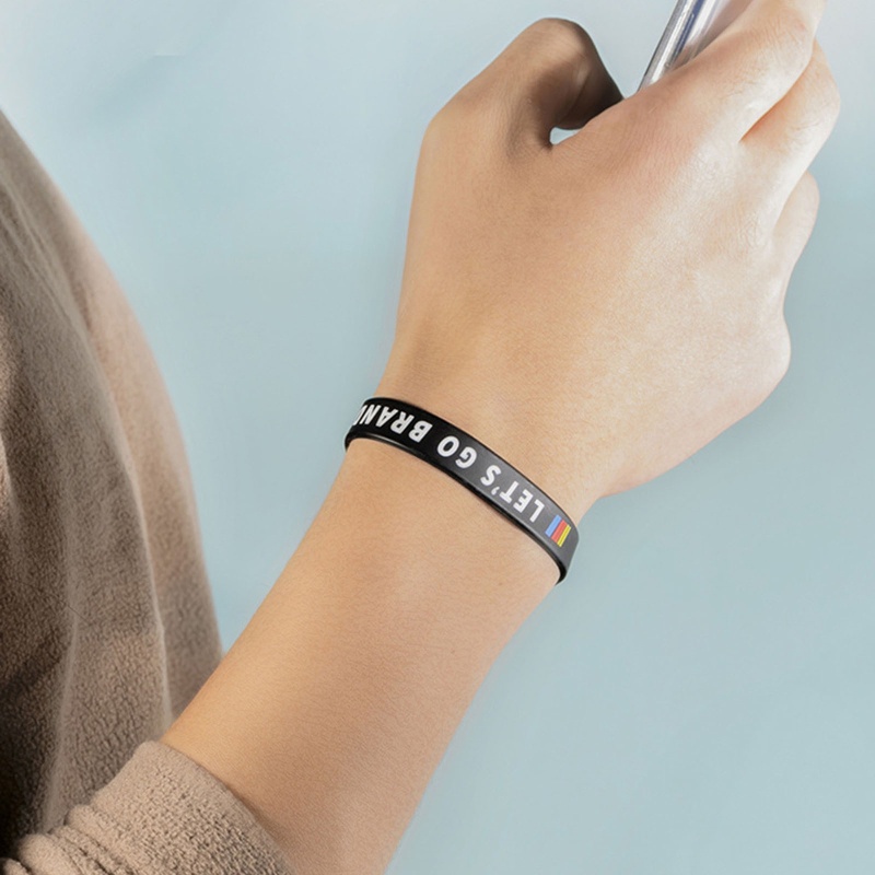 Vòng Tay Silicone In Chữ Let s Go Brandon Phong Cách Âu Mỹ Thời Trang Cho Cặp Đôi