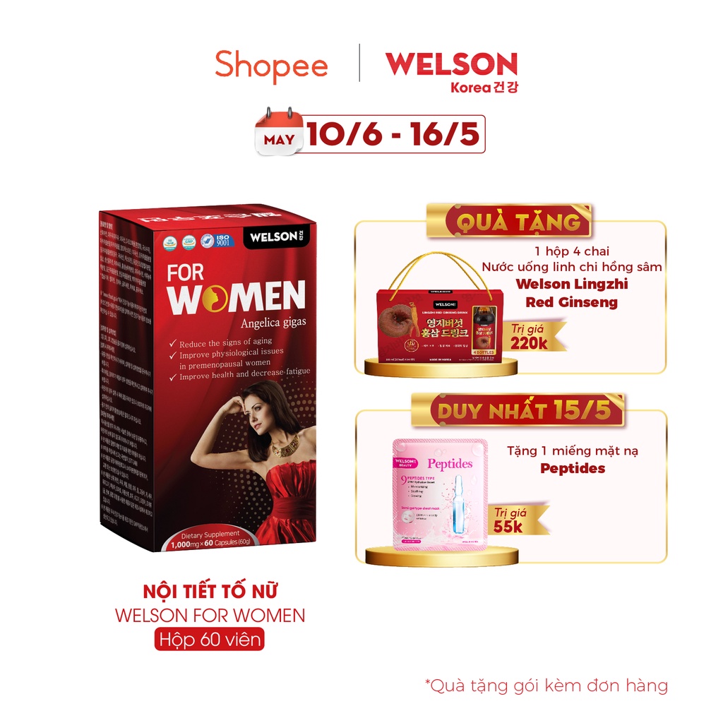 Viên uống nội tiết tố nữ Welson for Women hộp 60 viên