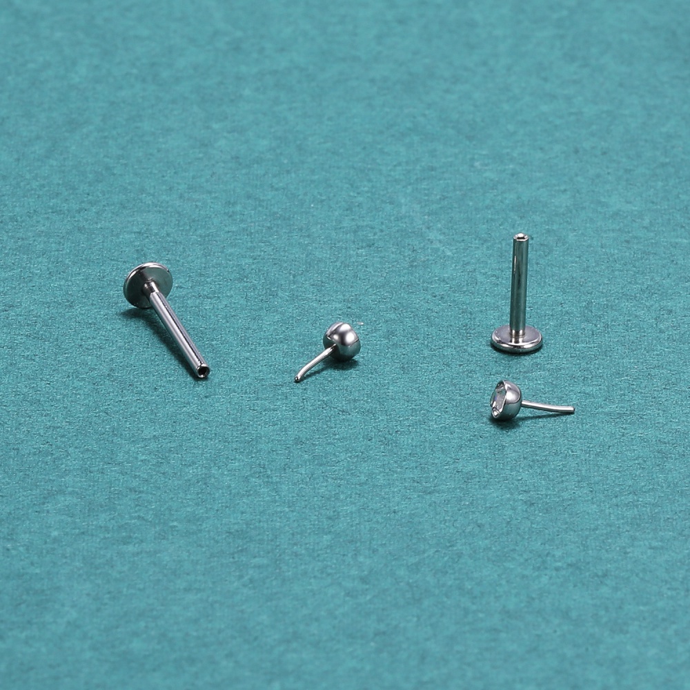 Set 3 khuyên xỏ bằng thép không gỉ 16G 6/8/10/12mm 3 màu tùy chọn