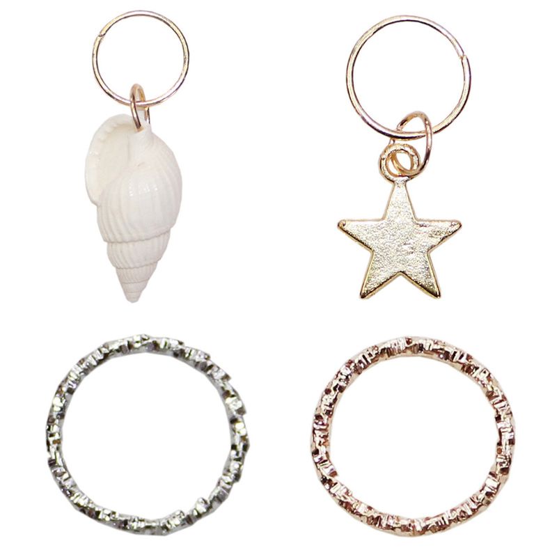 Set 90 Vòng Kim Loại Bện Tóc Thời Trang