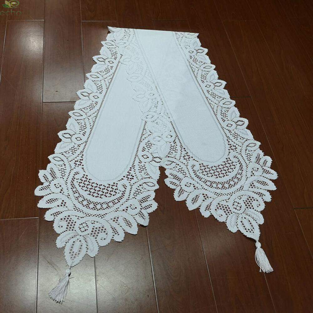 Table Runner Vintage Graduations Holiday Celebrations Reusable Floral Lace Table Runner Tasseled Wedding Party