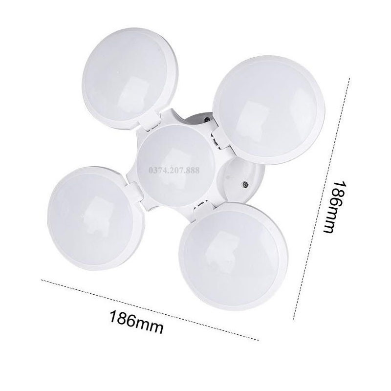 Đèn Led Năng Lượng Mặt Trời Tích Điện 40W, Đèn Năng Lượng Mặt Trời 4 Cánh Đuôi E27  Football UFO Lamp 4 Chế Độ Sáng