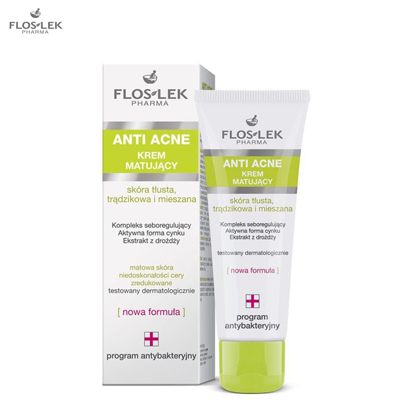 Floslek Kem Kiểm Soát Dầu Và Điều Tiết Nhờn Anti Acne Mattifying Cream 50ml