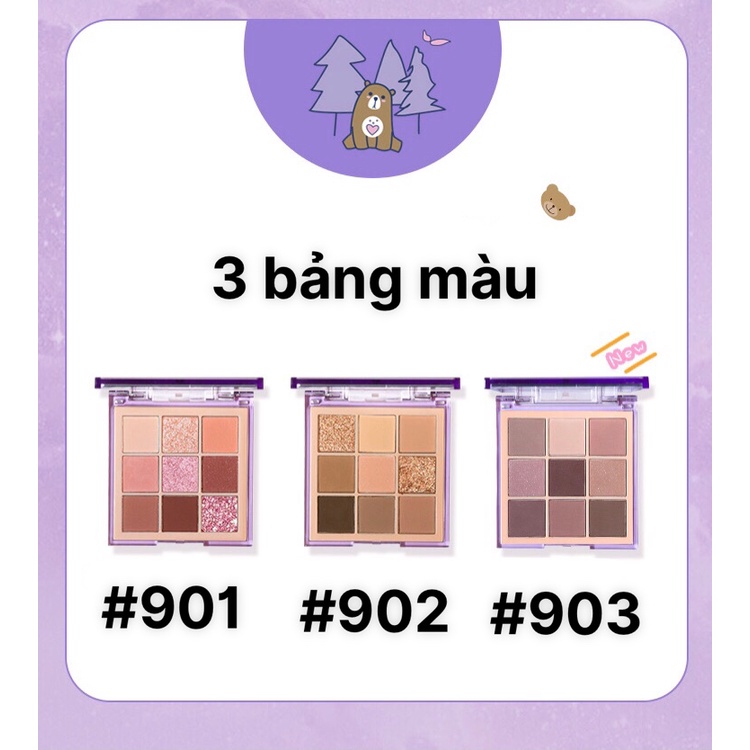 Phấn Mắt Hold Live Mịn Lì Sương Khói Maddie Bear Mist Eyeshadow Palette 3 Màu 10.5g HL469 Nội Địa Trung