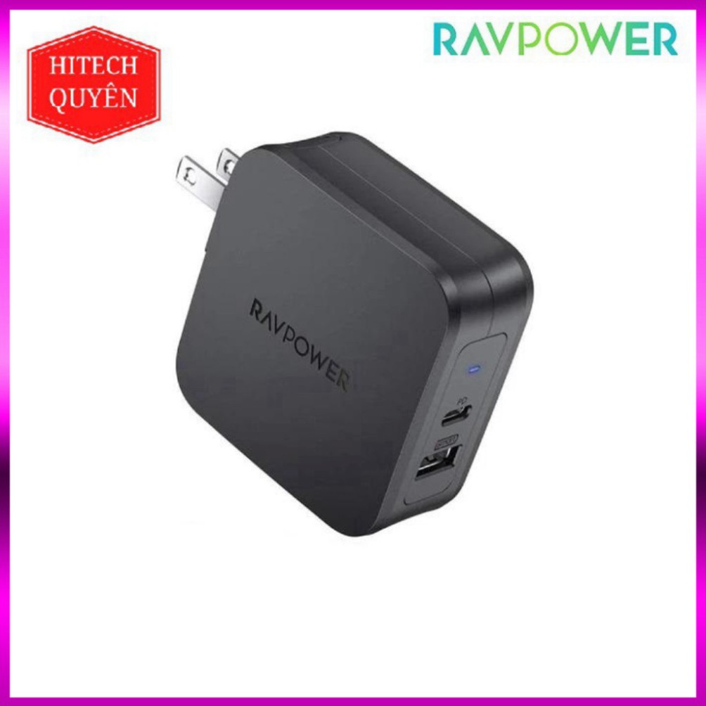 TỔNG CỦ XẢ  Củ Sạc Nhanh RAVPower PC105 2 cổng 61w TỔNG CỦ XẢ