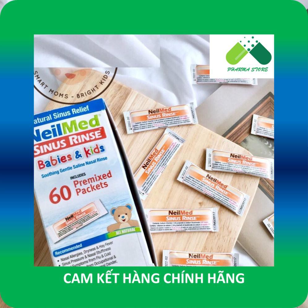 !!! Hộp 120 gói muối rửa mũi trẻ em NeilMed Sinus Rinse Pediatric 120 sachets