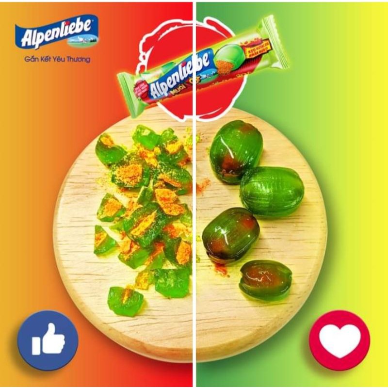 [RẺ NHẤT SHOPEE] 1 Thỏi Kẹo xoài non muối ớt Alpenliebe (9 viên) hoặc 10 viên Kẹo xoài non muối ớt Alpenliebe | BigBuy360 - bigbuy360.vn