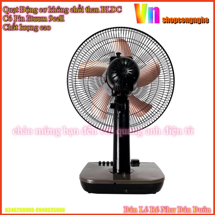 Quạt không chổi than BLDC có pin Litium 9cell 18650