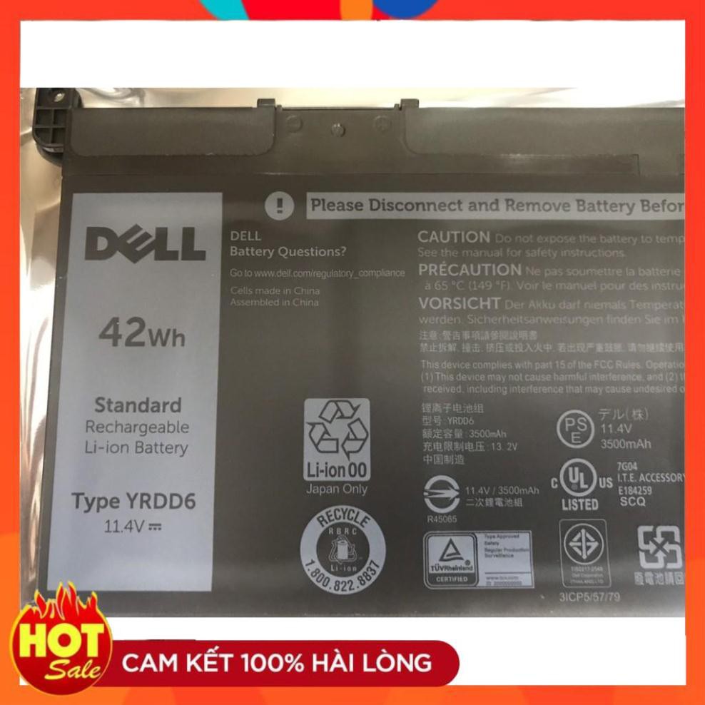 HÀNG ZIN  Pin (Battery) Dell Inspiron 14 3582 3593 3793 5493 5584 5593 5480 5590 5594 YRDD6 New Original