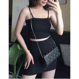 ÁO THUN CROPTOP 2 DÂY NHỎ(HÀNG CÓ SẴN)