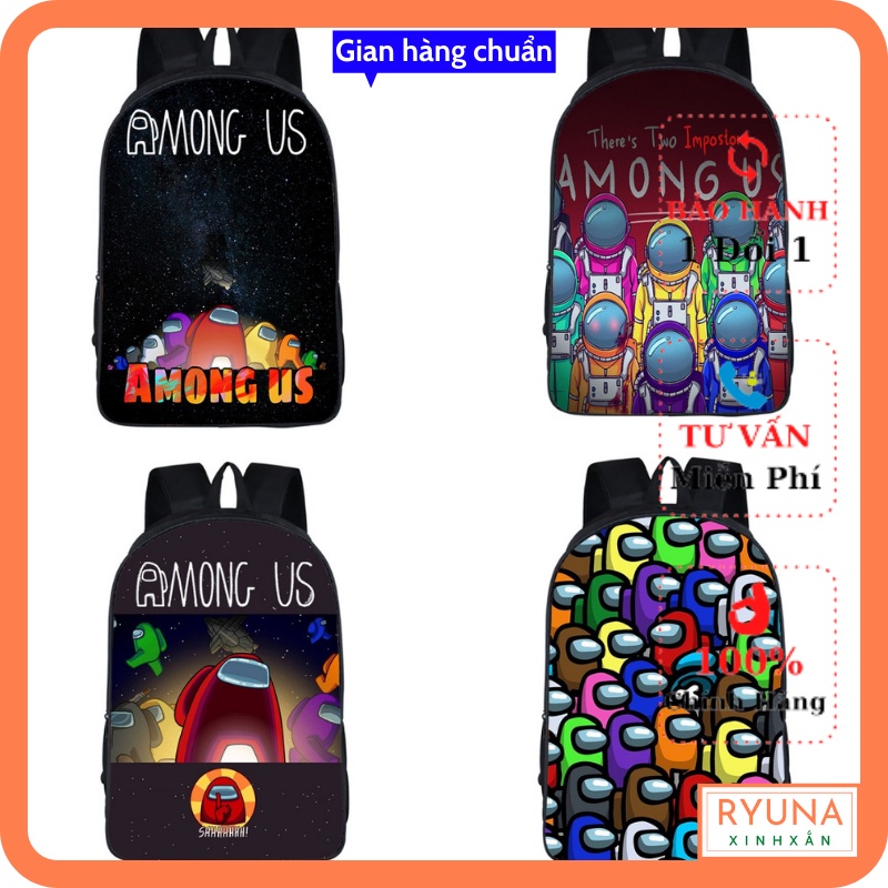 BaLô Game Among Us Cực Chất Đang Hot 2021 💙 RYUNASHOP ❤️ Balo Đi Học Game Among Us Chất Dày.