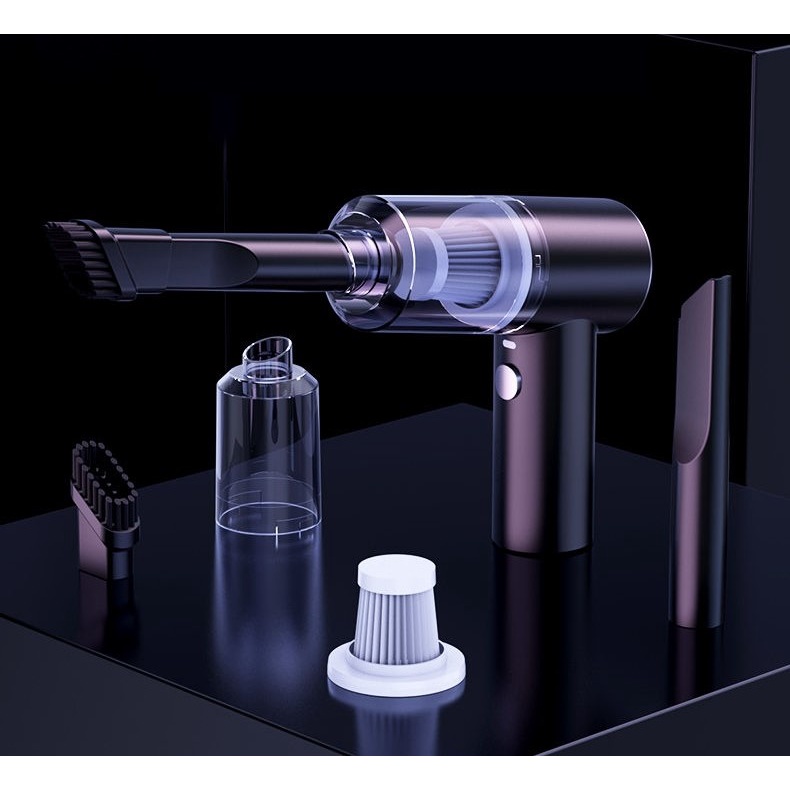 Hàng HOT Máy hút bụi cầm tay mini không dây 120W 6000PA đa năng lực hút siêu mạnh sử dụng hút bụi ô tô, bụi giường【Southdakota051】