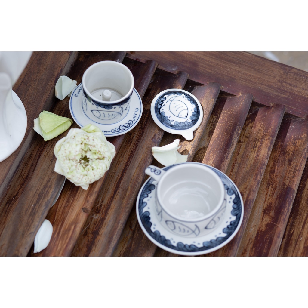 BỘ PHIN TÁCH CAFE GỐM SỨ CHÍNH GỐC BÁT TRÀNG