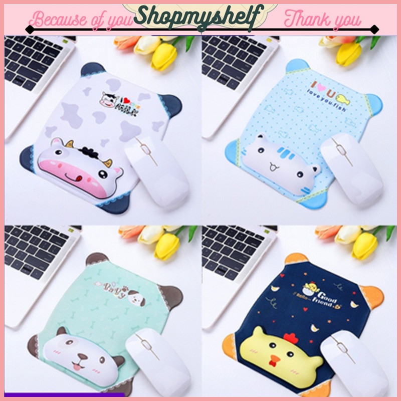 Bàn di chuột hoạt hình có đệm kê cổ tay cute- Miếng lót chuột dễ thương