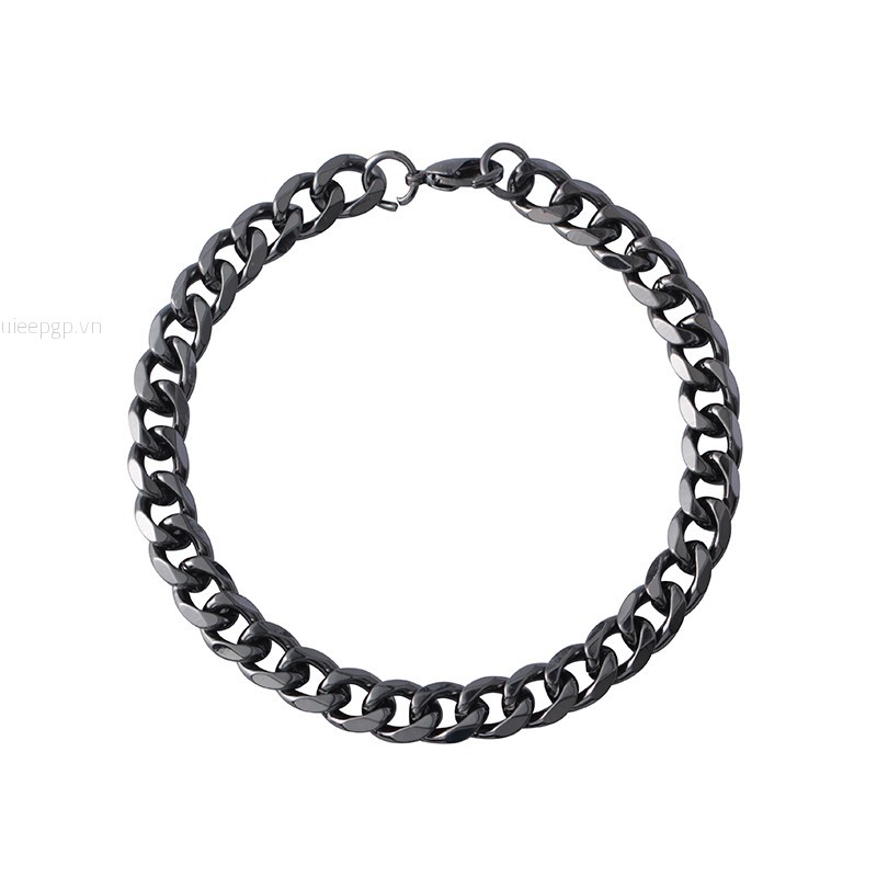 Vòng Tay Chuỗi Xích 3 / 5 / 7 / 9 / 11mm Màu Đen / Bạc / Vàng Cho Nam