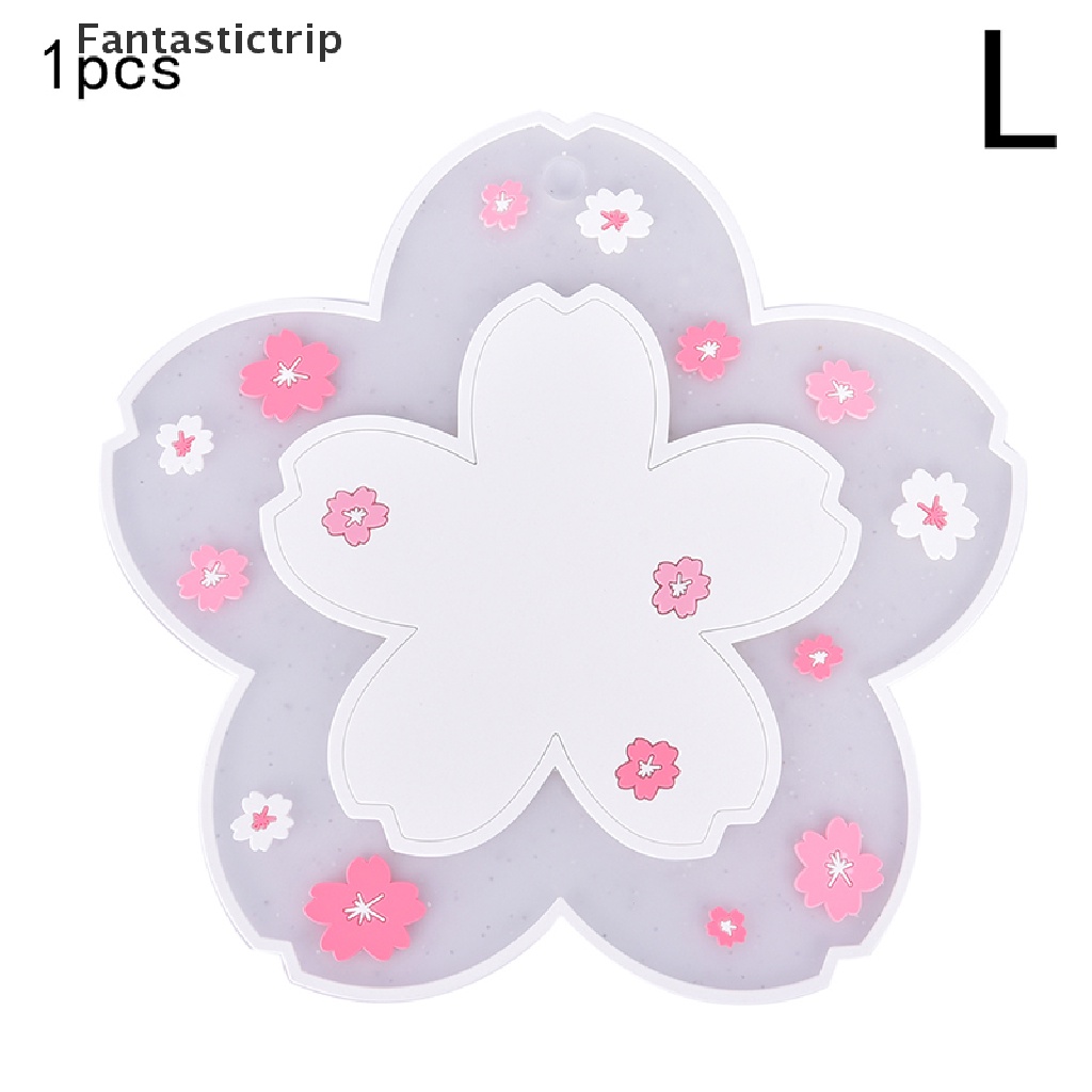 Bộ 2 Miếng Lót Kính Cách Nhiệt Chống Trượt Họa Tiết Hoa Anh Đào Xinh Xắn