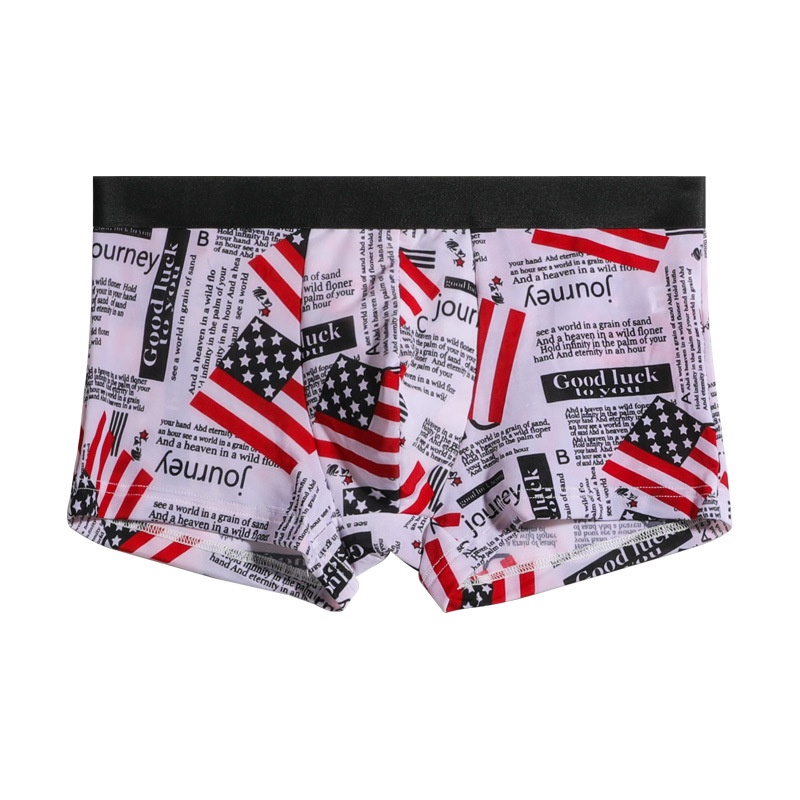 Bộ 3 Quần Lót Boxer Vải Lụa Lạnh Mỏng Thoáng Khí Thoải Mái In Họa Tiết Độc Đáo 232