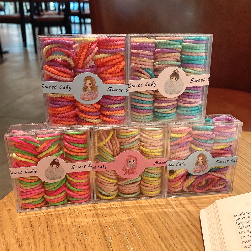 Dây Thun Cột Tóc Đuôi Ngựa Cỡ Nhỏ Đơn Giản Dành Cho Trẻ Em