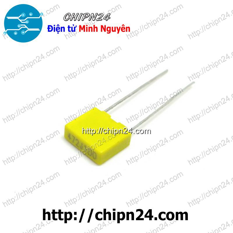 [10 CON] (KG2) Tụ kẹo vàng 472J 100V (5MM) (472 4.7nF)