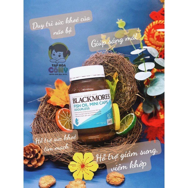Dầu Cá Blackmores Odourless Fish Oil Mini Caps - Dầu Cá Không Mùi Blackmores 400v Úc