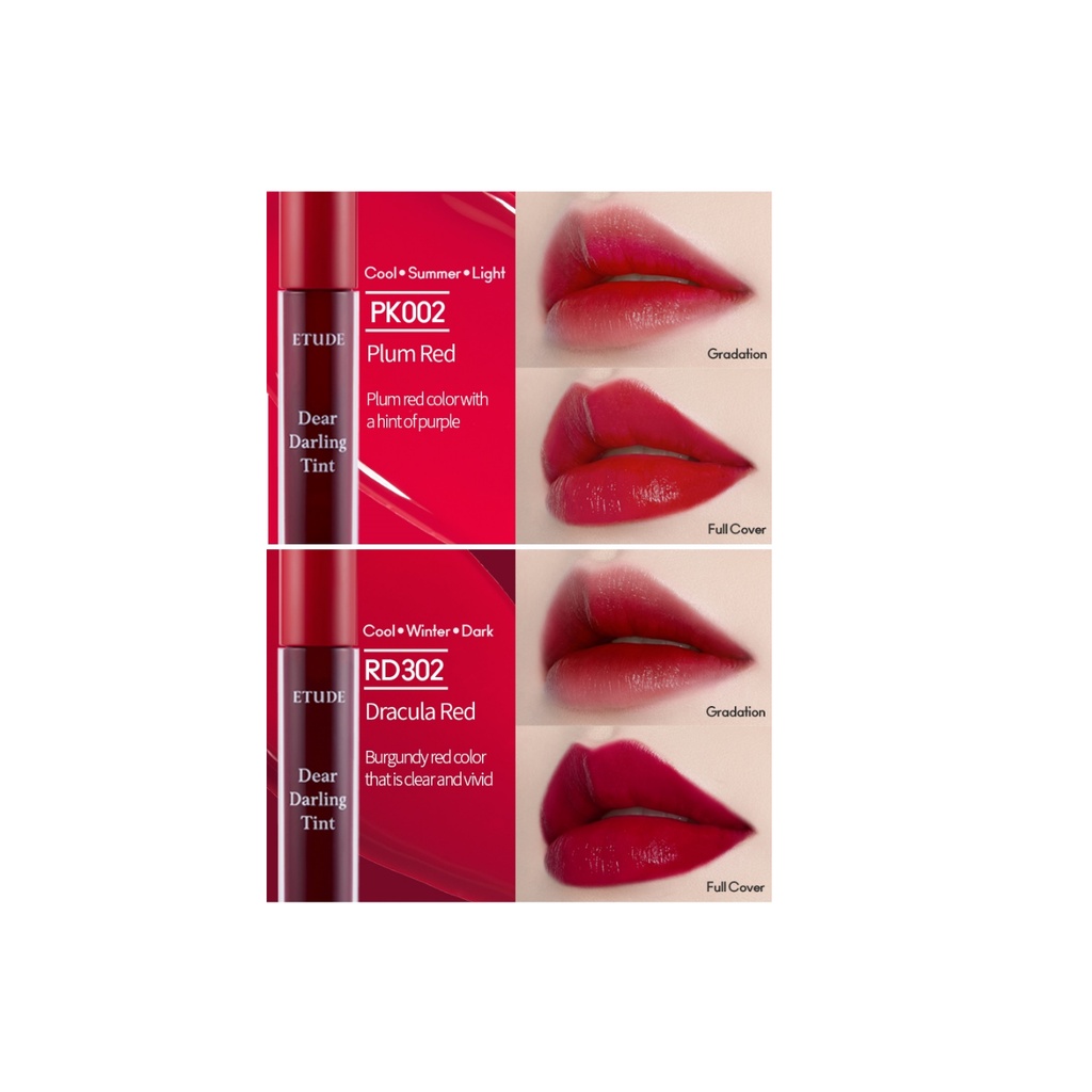 SET ưu đãi Chì kẻ chân mày và Son tint ETUDE Drawing Eye Brow NEW 0.25g  và Etude Dear Darling Tint 5g