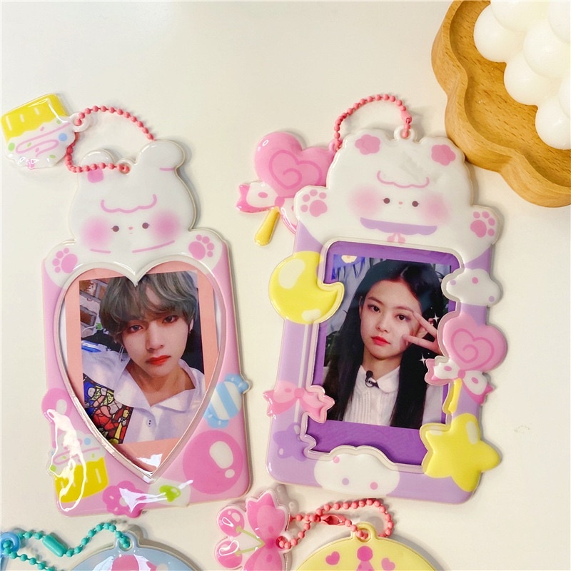 Card Holder Creami Bear - thẻ đựng ảnh , bảng tên dễ thương