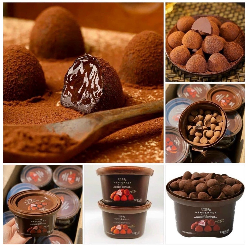 Hot tiktok Một hộp sô cô la tươi Nama Truffle Hongkong xịn hộp to 408gam