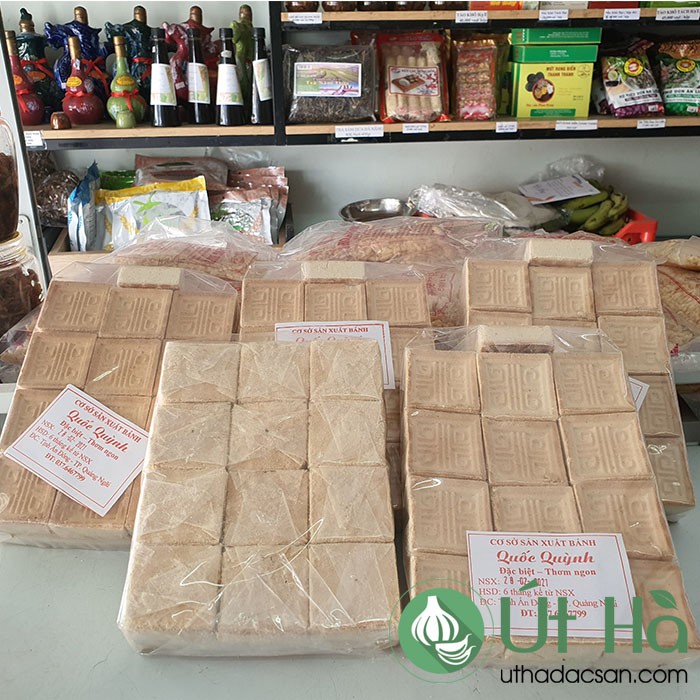Bánh Đậu Xanh Nướng Quảng Ngãi Bịch 24 Cái Bánh Vuông Thơm Ngon Giữ Nguyên Hương Vị Truyền Thống - Út Hà Đặc Sản