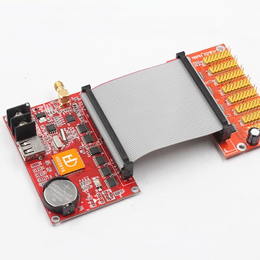 Card HD-W64 Wifi, USB Điều Khiển LED Ma Trận 1 Màu, 3 Màu - Mạch Led Chạy Chữ Quảng Cáo