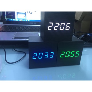 Đồng hồ để bàn led báo thức CUBE