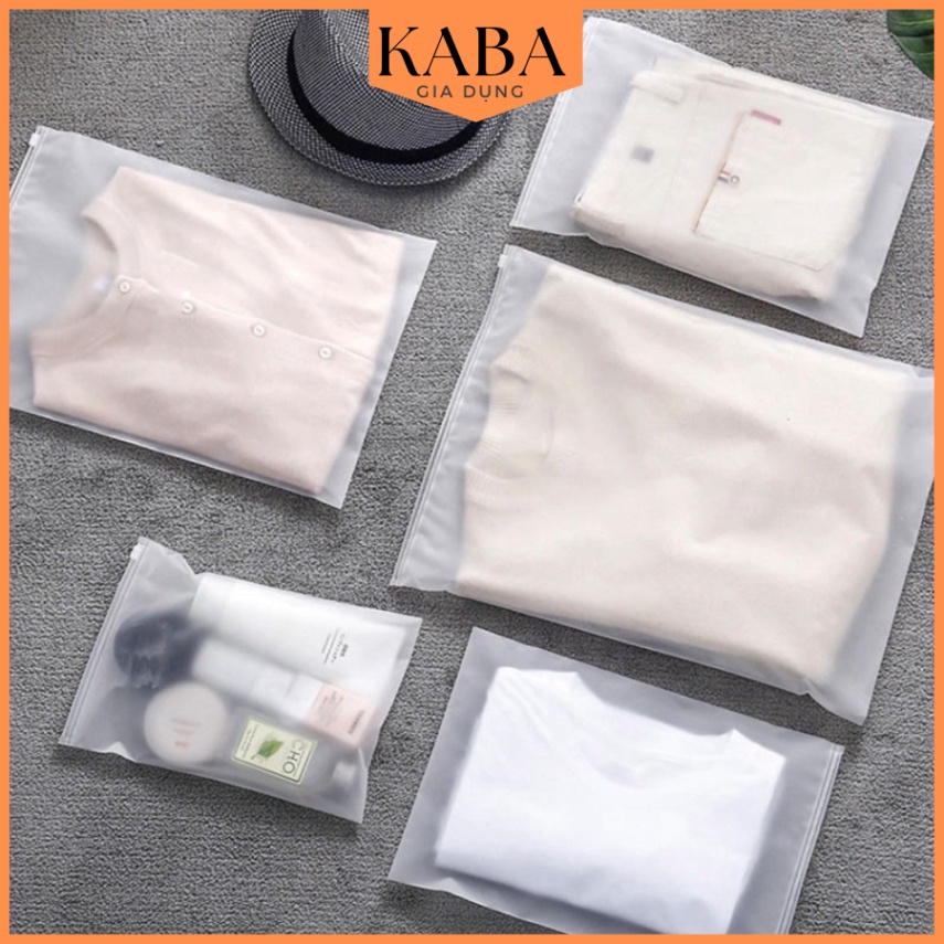 COMBO 10 Túi Zip Lụa Mờ Túi Nhựa PE Trong Suốt Đựng Quần Áo Giày Dép Phụ Kiện Đồ Đạc Đa Năng KABA