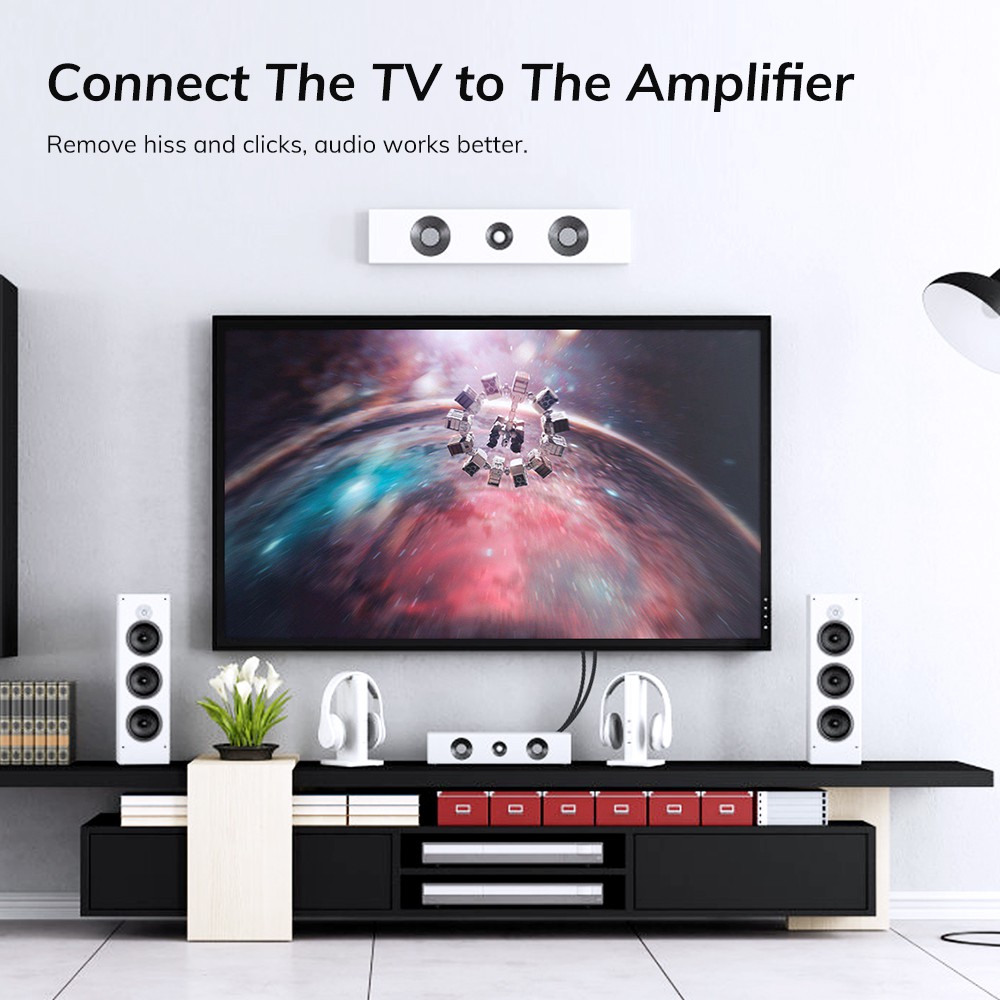 [Chính Hãng] Cáp Âm Thanh TOPK L21 Nối 2 Giắc Cắm RCA Mạ Vàng Chuyên Dụng