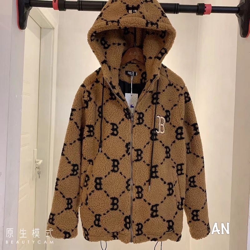 Áo khoác lông M L B nâu form to cực ấm dành cho mùa đông