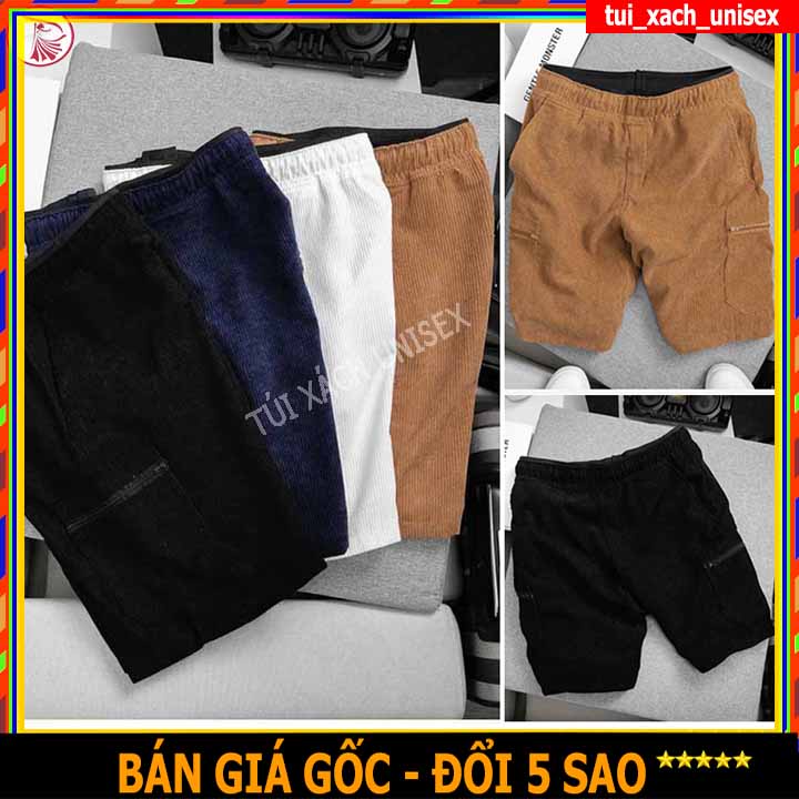 Quần đùi nam nữ ❤️ KHÓA TÚI ❤️ Short lững vải thun co giãn nhẹ mát tiện dụng thể thao hay mặc nhà SL