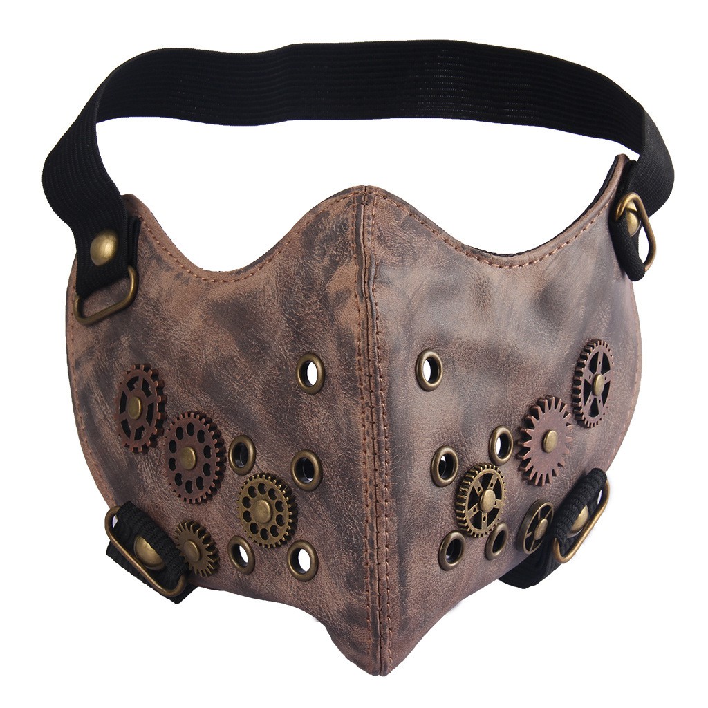 KHẨU TRANG BẰNG DA RETRO PHONG CÁCH STEAMPUNK