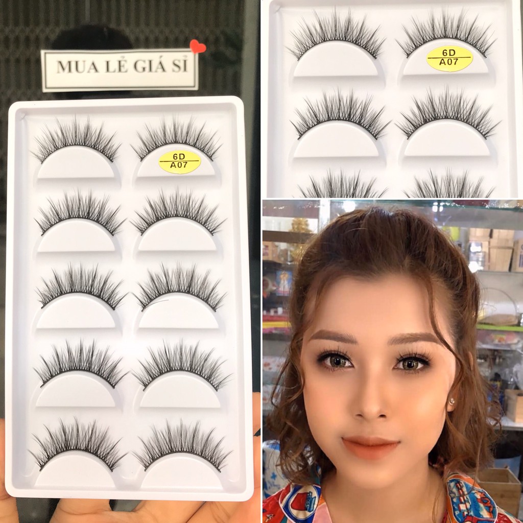 Mi giả chồn 6D cao cấp (5 cặp/hộp) mi mềm nhẹ MUA LẾ GIÁ SỈ