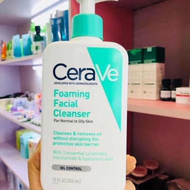 Sữa rửa mặt Cerave da dầu nhạy cảm  - Chính hãng