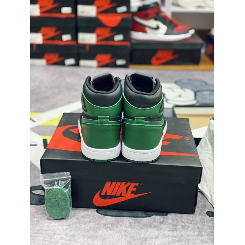 [AGsneaker] Giày thể thao cổ cao màu xanh lá đen chân bè fit lên 1 size...