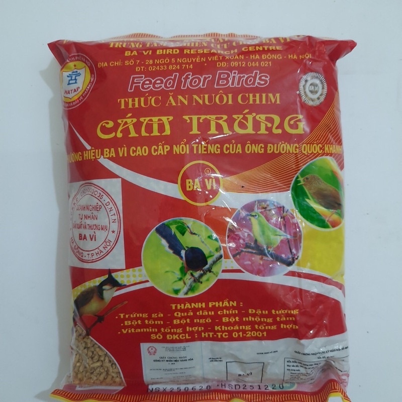 Cám chim Halosung cám trứng Ba Vì đỏ 500gram cao cấp giá rẻ CC47