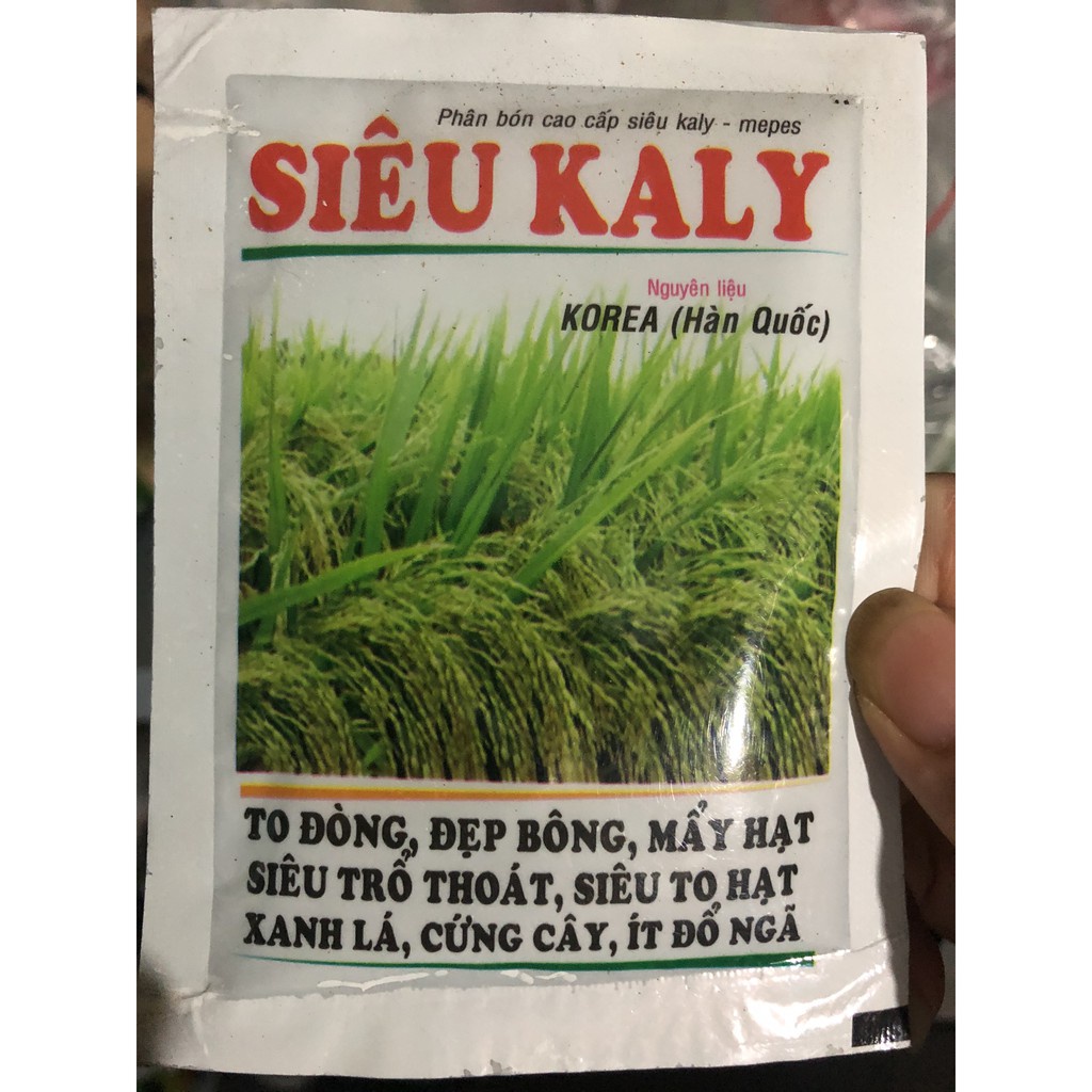 Phân Siêu Kali 25gr - Hoa, củ, quả siêu to, đẹp mã, xanh lá hàng đẹp, phân phối chuyên nghiệp.