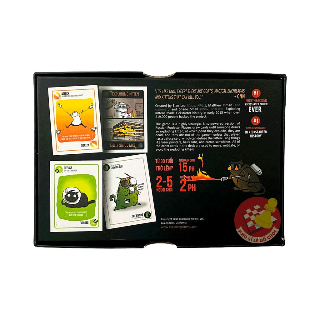 Mèo Nổ 16+ tiếng việt (bản cơ bản) - Boardgame Exploding Kittens