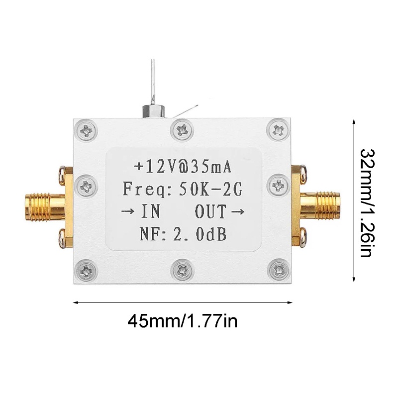 Mô Đun Khuếch Đại Âm Thanh LNA 50K-2GHz Cho RF FM HF VHF / UHF Ham